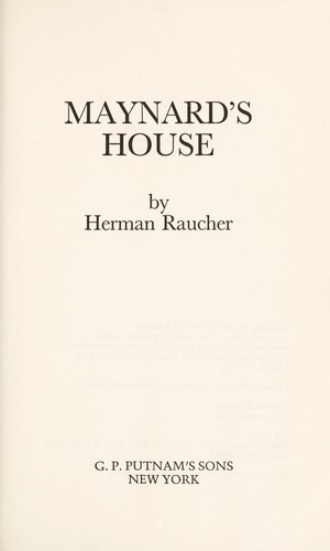 Cover of Maynard’s House
